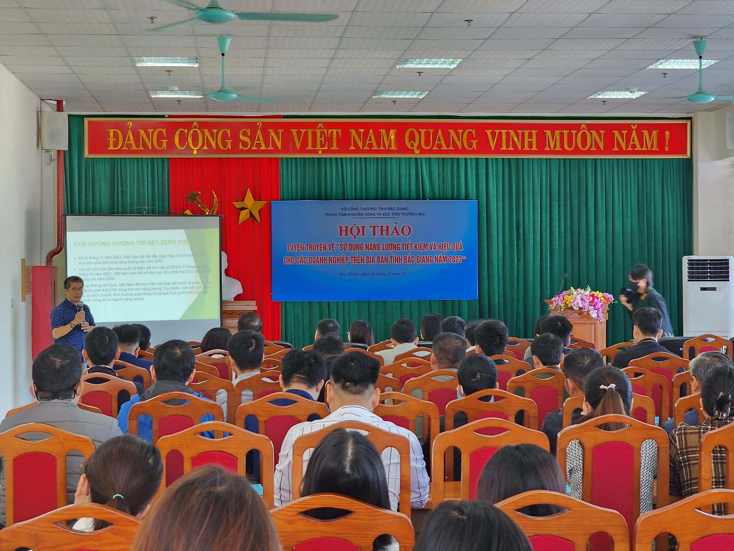 Hội thảo tuyên truyền về “Sử dụng năng lượng tiết kiệm và hiệu quả cho các Doanh nghiệp trên địa bàn tỉnh Bắc Giang” năm 2023