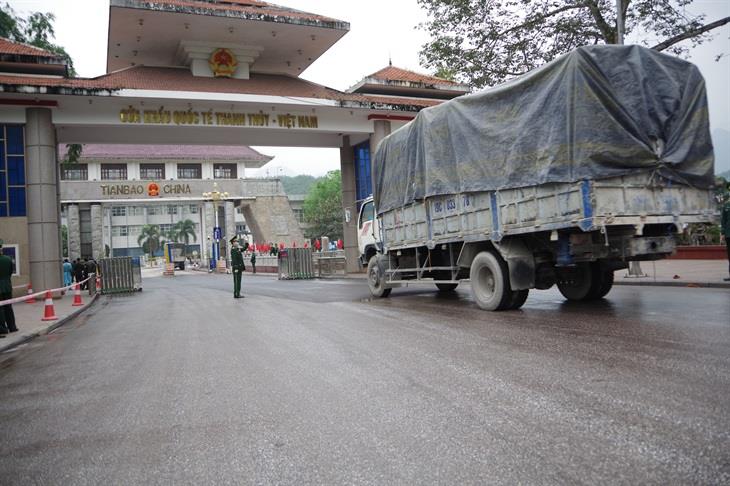 Hà Giang: điều tiết đối với phương tiện vận tải xuất cảnh qua cửa khẩu quốc tế Thanh Thủy