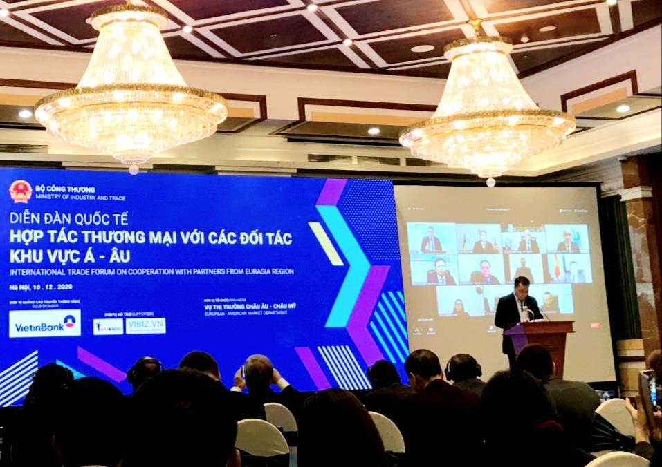 Diễn đàn hợp tác thương mại với các đối tác khu vực Á- Âu 2020