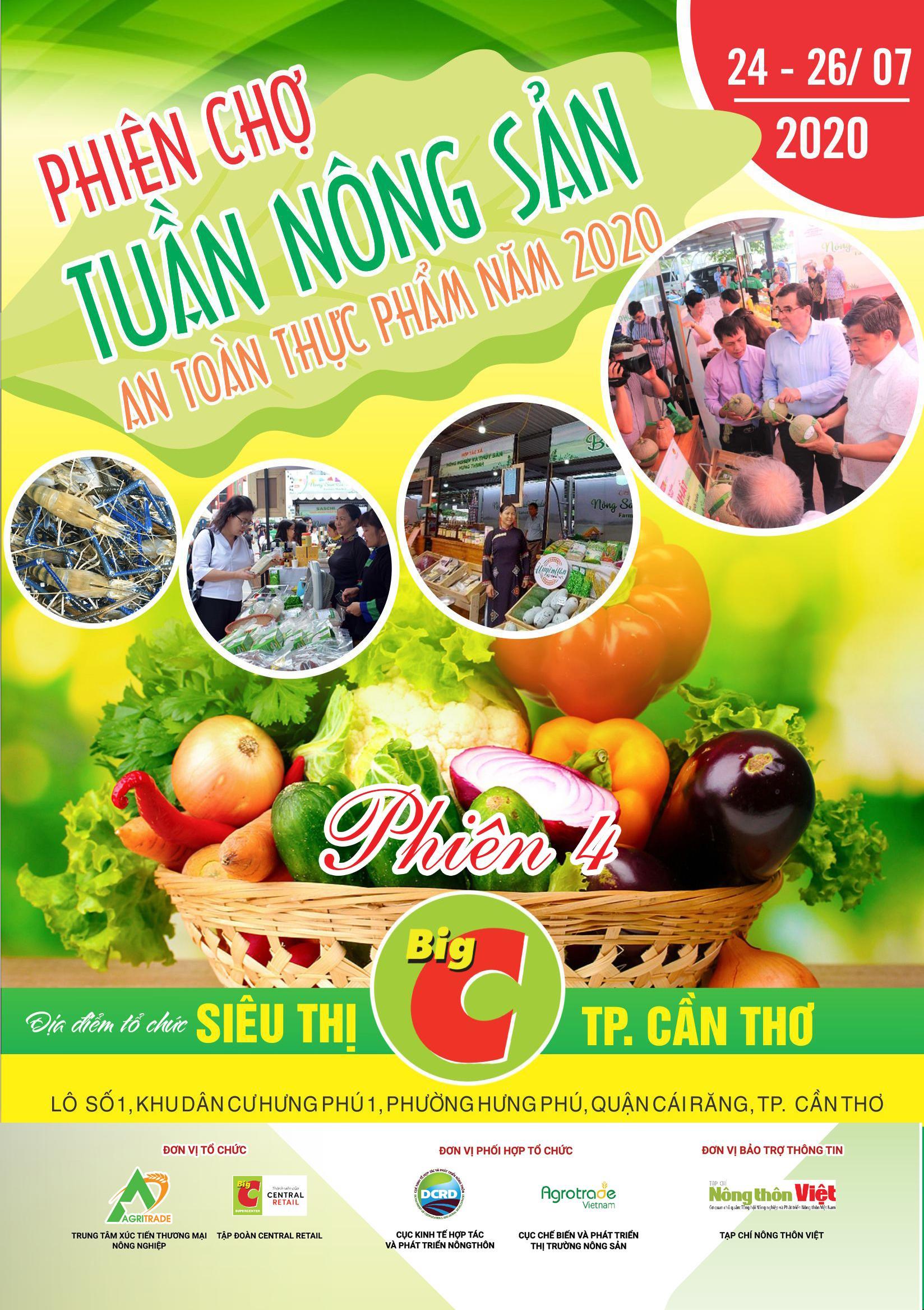 Thư mời tham gia Phiên chợ Tuần nông sản an toàn thực phẩm năm 2020 tại Cần Thơ